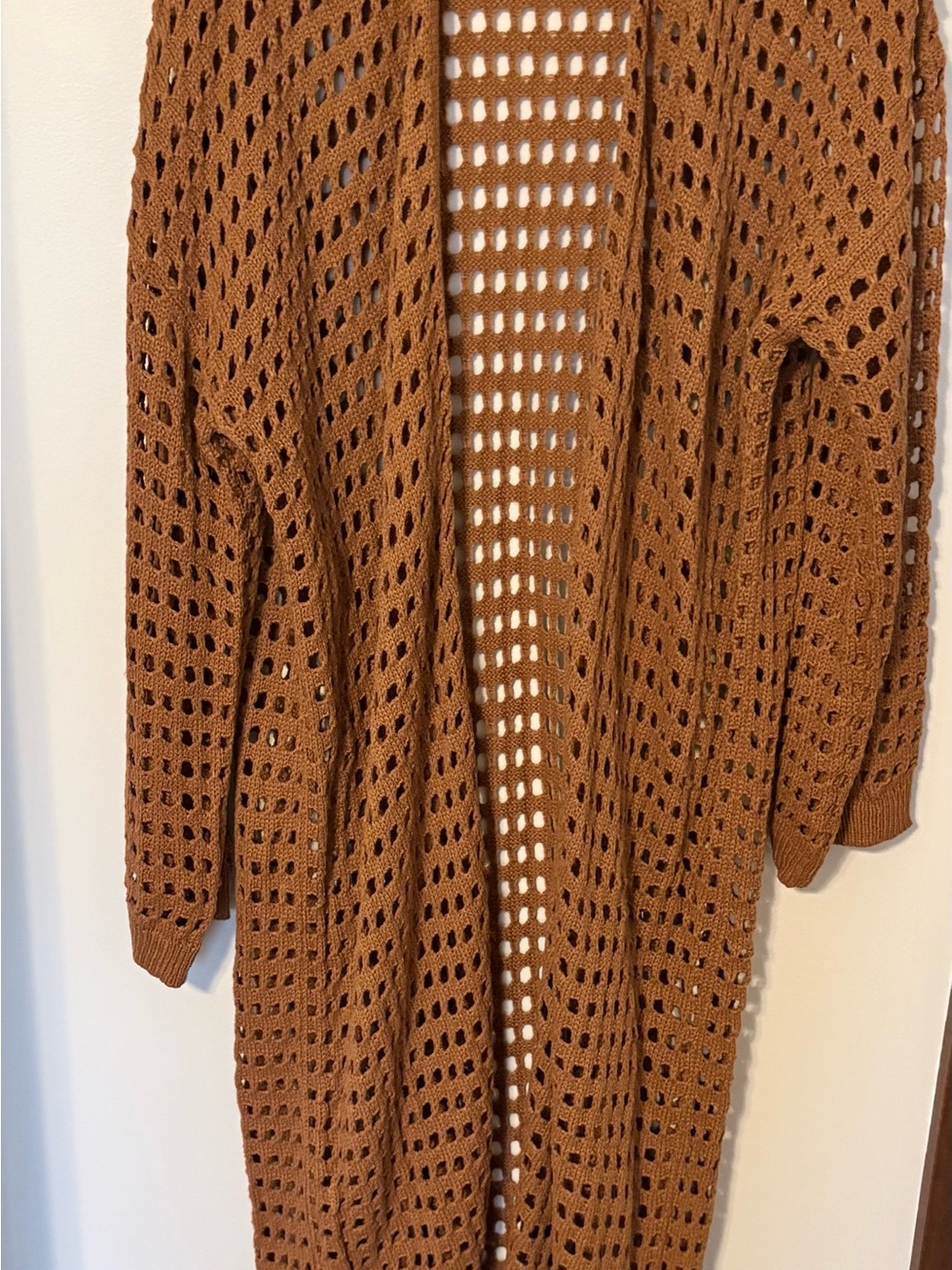 Anthropologie Open-Weave Duster Cardigan - Brown